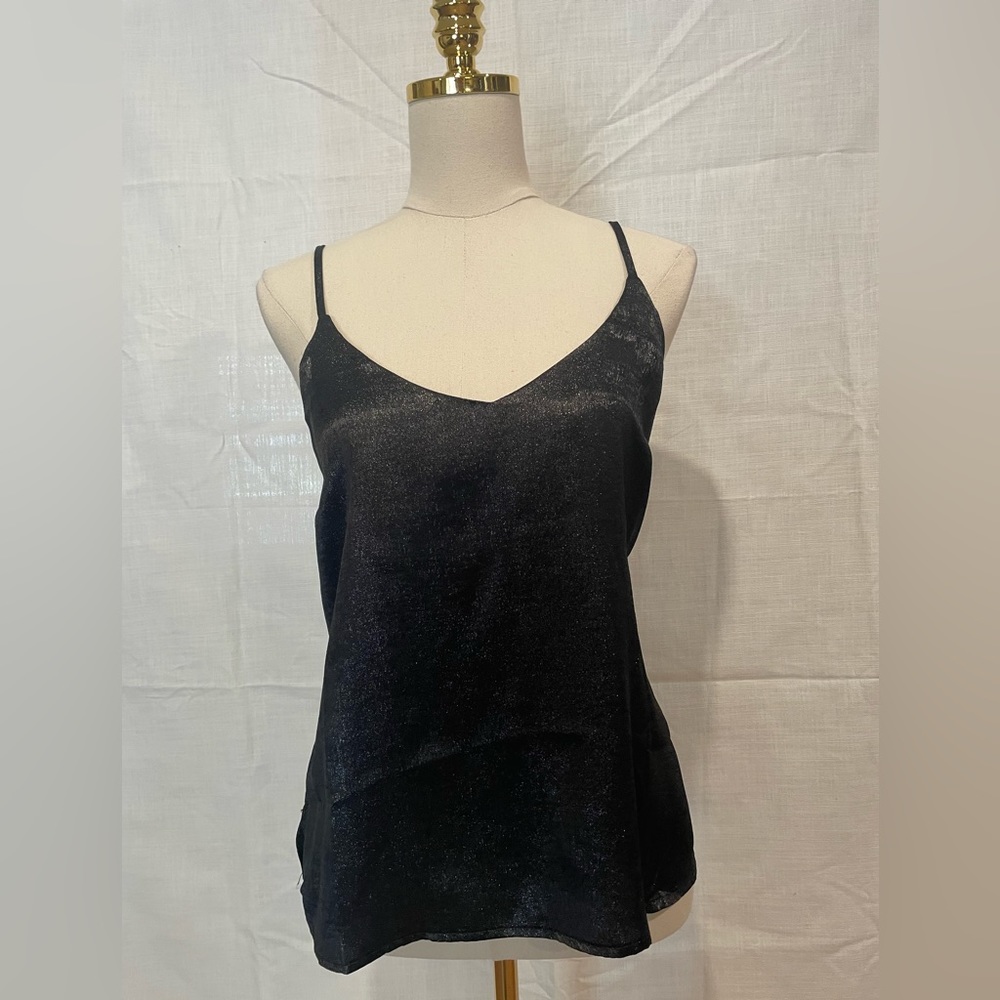 Shimmery NWT‎ black tank L